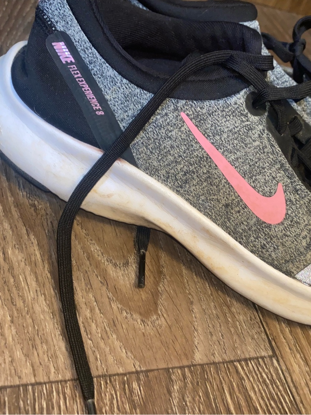 Nike Kids Grey and Pink Athletic Sneakers
